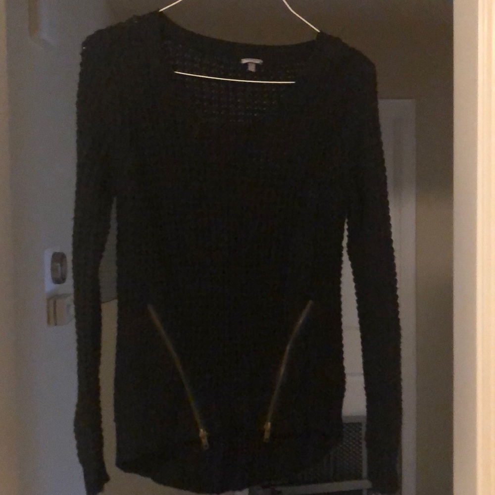 Black knit sweater